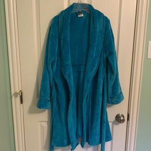 Teal Fuzzy Robe size S